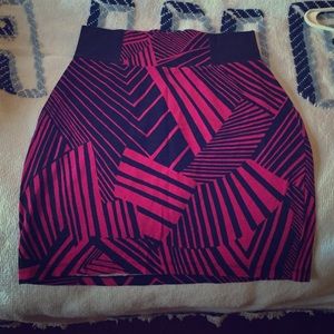 No Boundaries pink and black skirt