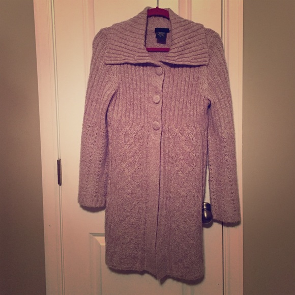 knit knee length sweater