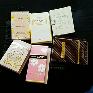 Sephora sample bag with 6 sample perfumes for her