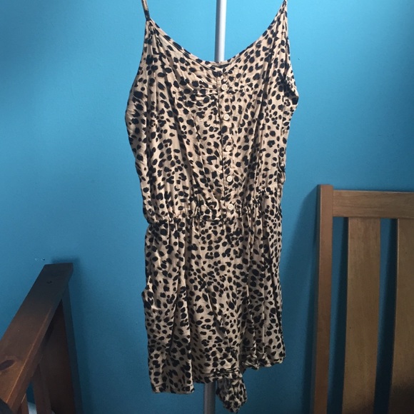 Cheetah print romper