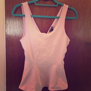 Express pumplum top pink