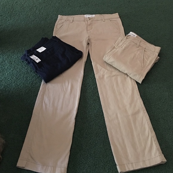 Three pairs of Aeropostale jeans.