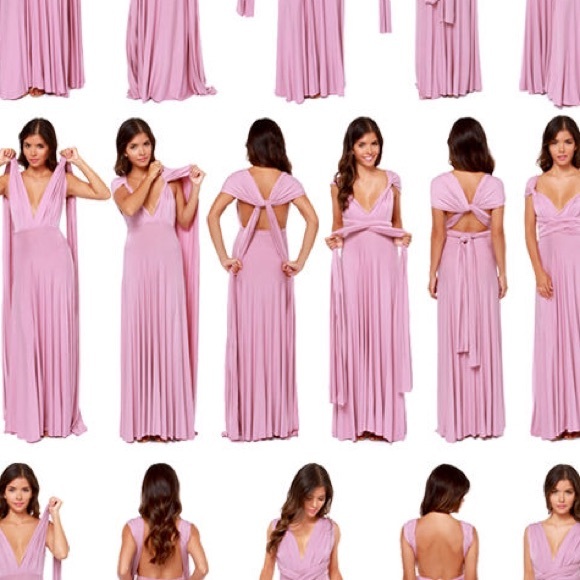 Mauve multi way maxi dress