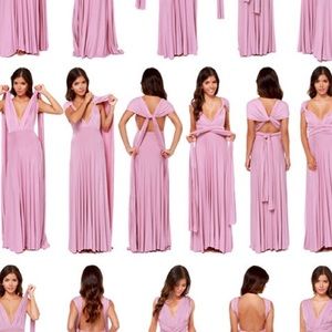 Mauve multi way maxi dress