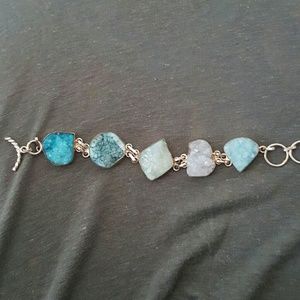 Sterling silver and druzy Bracelet