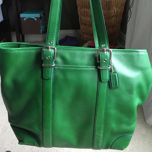 Coach leather tote bag