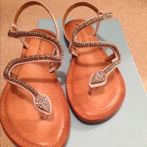 Antonio Melani SILVER snake🐍sandals