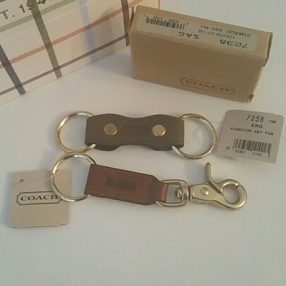 Coach Leather Key Fob