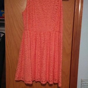 Peach colored dress