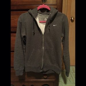 Dark Grey Nike Zip-Up Sweatshirt