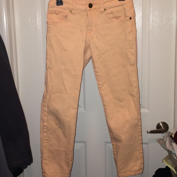 CAbi Cropped Bree Jean in creamsicle. #329