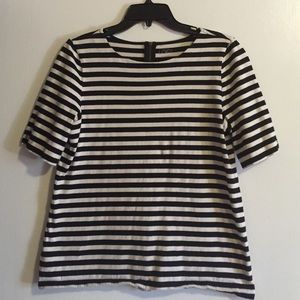 LOFT Black and white stripped top