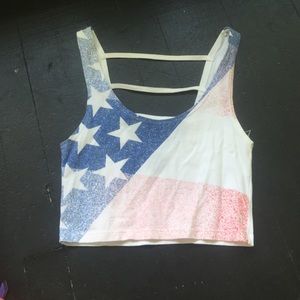 BDG American Flag Crop Top