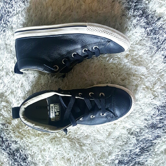 Black Leather Converse