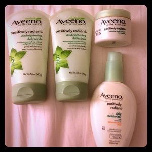 Lot of Aveeno facial care products