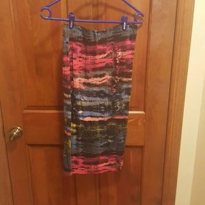 Topshop tube skirt tie dye grunge 10