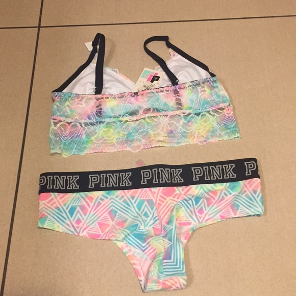 Rainbow bralette and panty set, limited edition - Picture 3 of 4