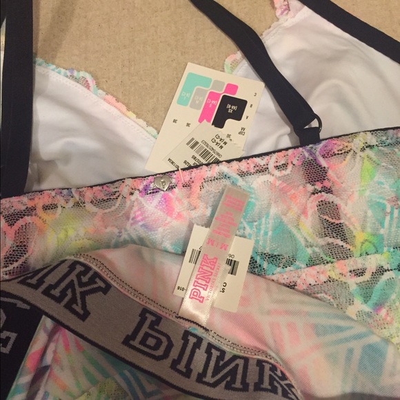 Rainbow bralette and panty set, limited edition - Picture 4 of 4