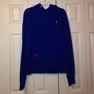 Blue & Orange Mens Polo Sweatshirt