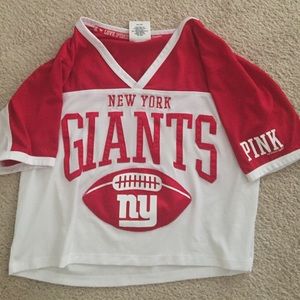 Victoria Secret NY Giants cropped jersey