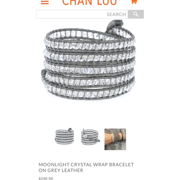 NEW Chan Luu Swarovski Crystal Wrap Bracelet .925 - Picture 3 of 4