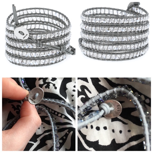 NEW Chan Luu Swarovski Crystal Wrap Bracelet .925 - Picture 4 of 4