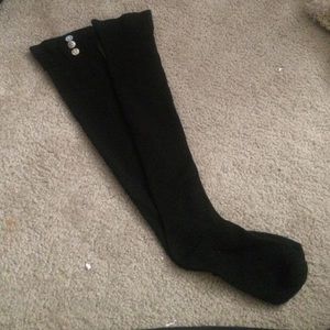 🇺🇸SALE knee high, flare top, button accent socks