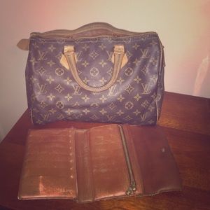 Louis Vuitton speedy and large wallet vintage