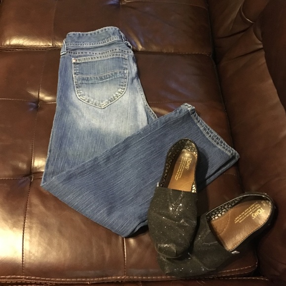 Gap low rise cropped jeans