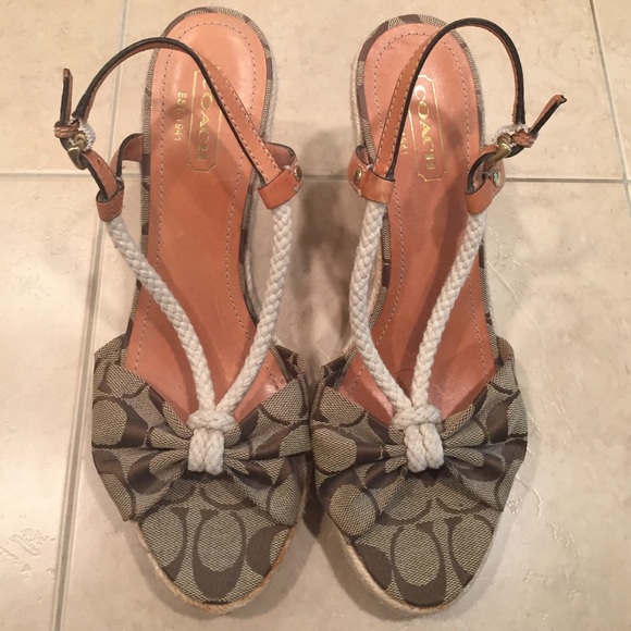Coach wedge high heels