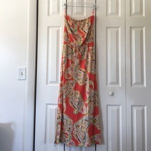 Strapless maxi dress