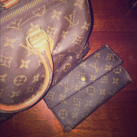 Louis Vuitton speedy and large wallet vintage