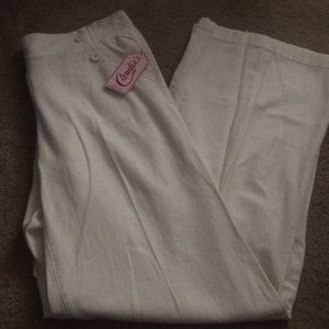 White, beach pants