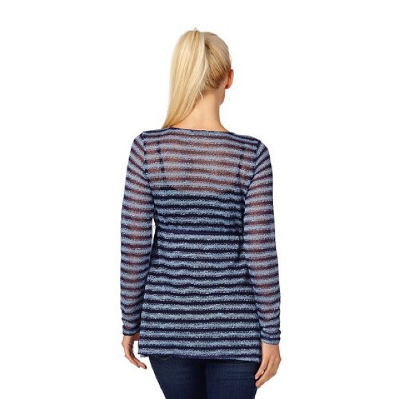 SOLD Maternity L Oh Baby by Motherhood Blue Tunic - Picture 2 of 4