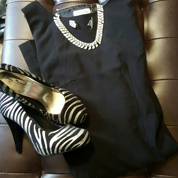 Calvin Klein, Vintage Lined Black sheeth dress - Picture 2 of 4