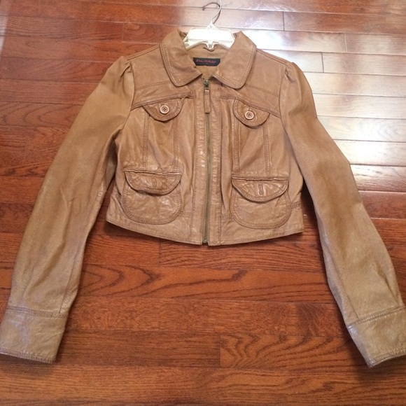 100% leather jacket (crop)from Miss Selfridge NWOT