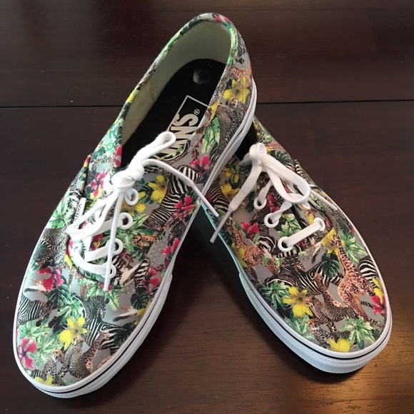 Vans Shoes - New Women's Vans w/ Floral Motif size 6.5