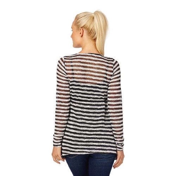 SOLD Maternity L Oh Baby Motherhood Striped Tunic - Picture 2 of 4