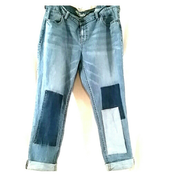 Old Navy Boyfriend Skinny Patchwork Jeans