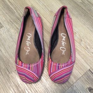 Toms striped ballet flats