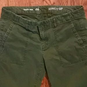 Gap Skinny Khakis in Green
