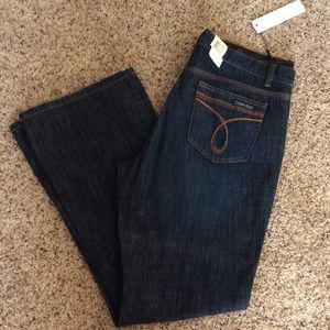 Calvin Klein Flare Cut Jeans Size 14x32 New