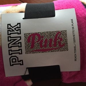 Victoria's Secret PINK leopard towel NWT