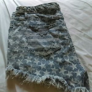 Distressed Jean shorts