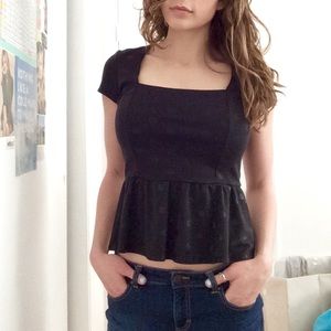 Sparkle & Fade Peplum Top // {dot detail, size M}