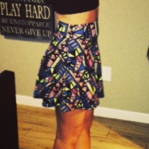 High waisted skater skirt