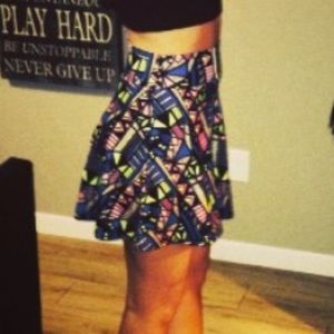 High waisted skater skirt