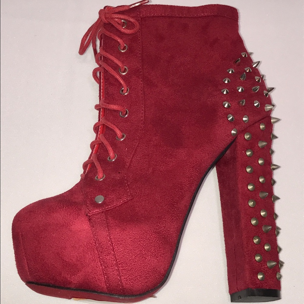 SPECIAL OFFERS ARE ACCEPTED  RED SUEDE BOOTIES