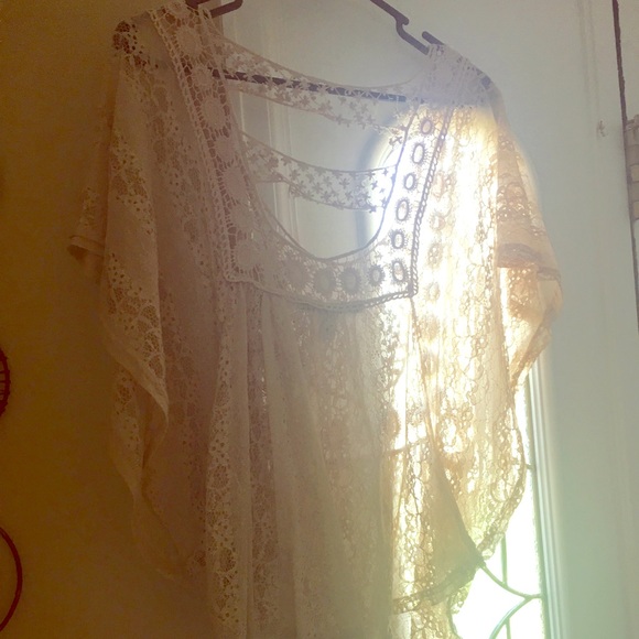 Lace flowy top