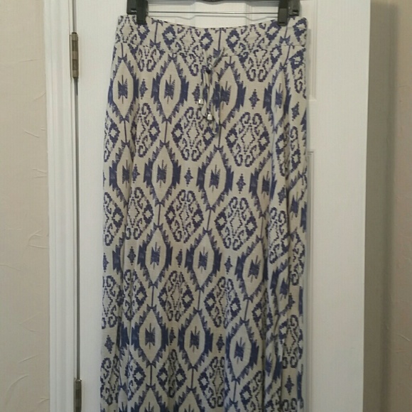 Aztec print maxi skirt